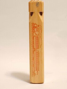 KIDS Wooden Train Whistle Choo Choo Red Train Musical Play Musical Instrument